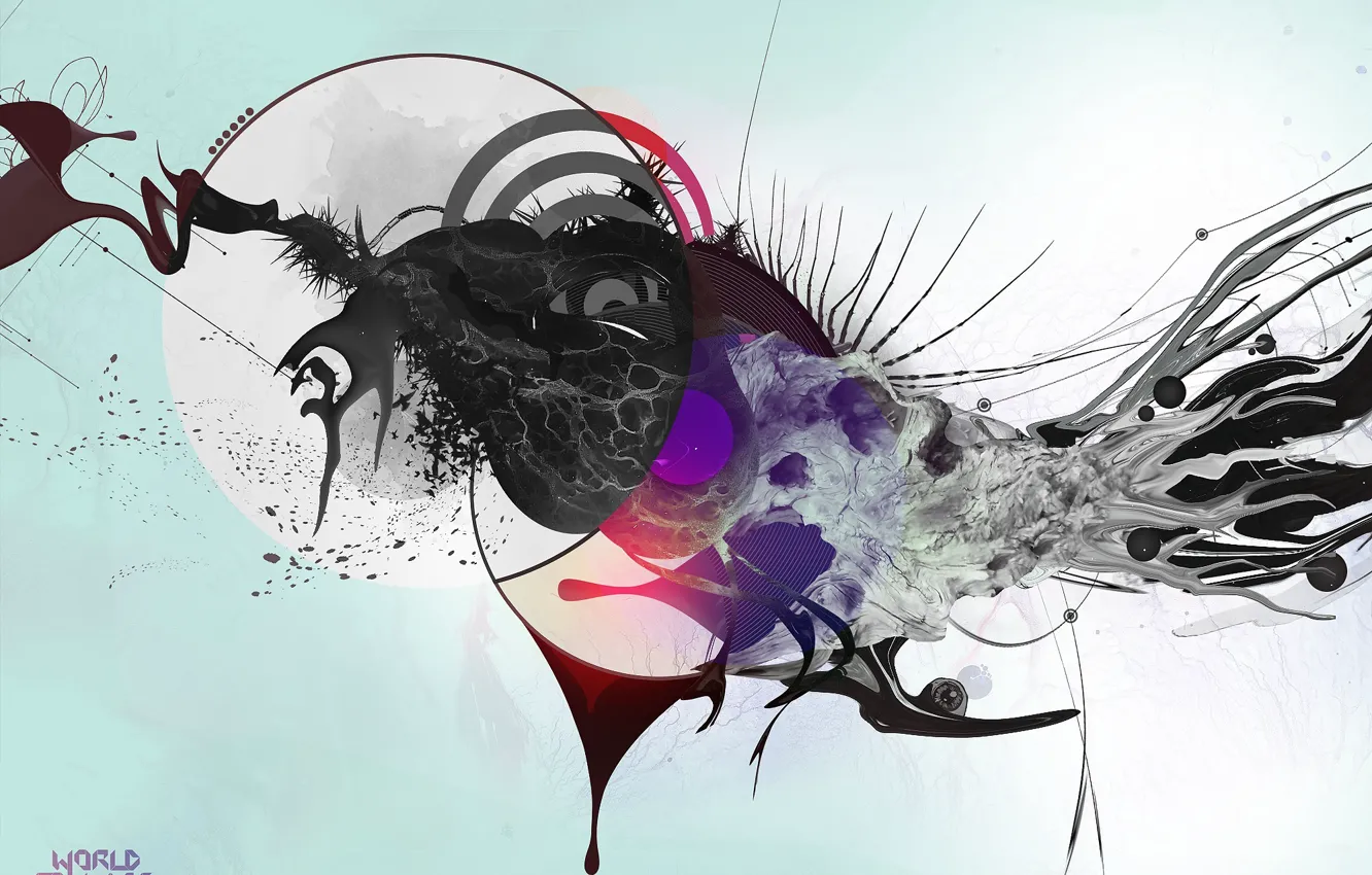 Photo wallpaper abstraction, different, color abstract