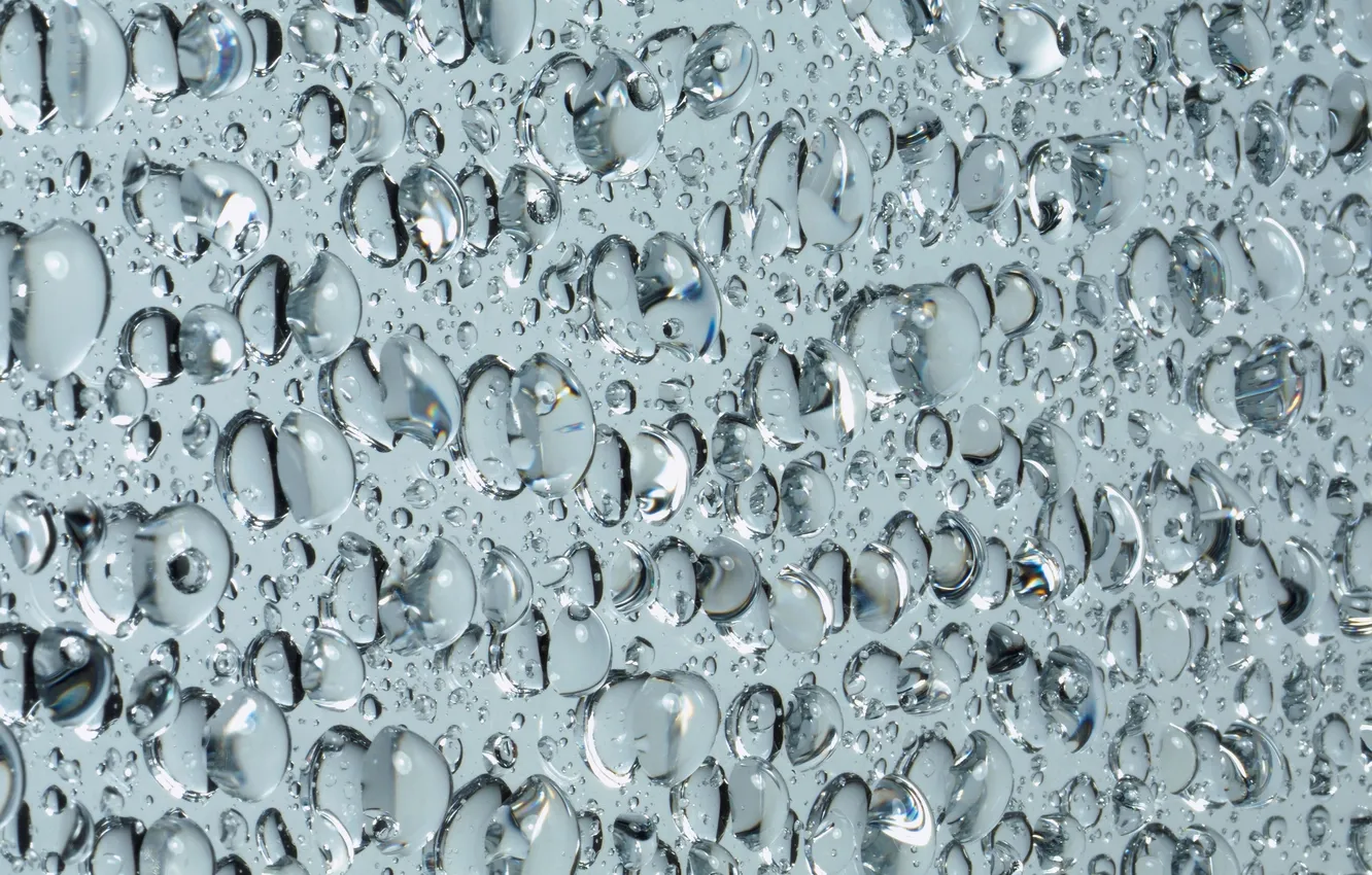 Photo wallpaper glass, water, drops, macro, lights, glass, Water, macro