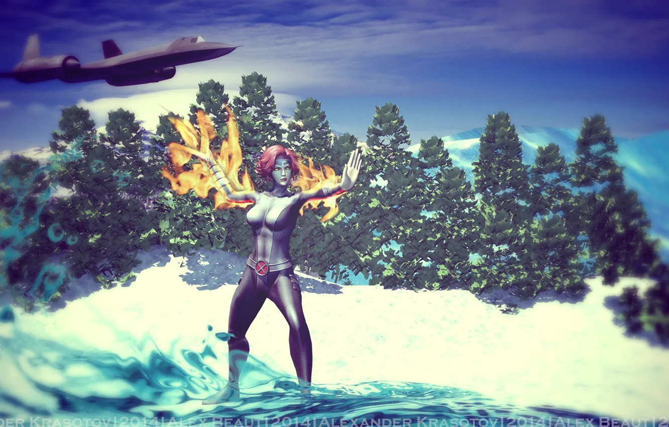 Photo wallpaper Phoenix, X-Men, comic, Phoenix, Jean Grey, Dark Phoenix, White Phoenix, Shadow Phoenix