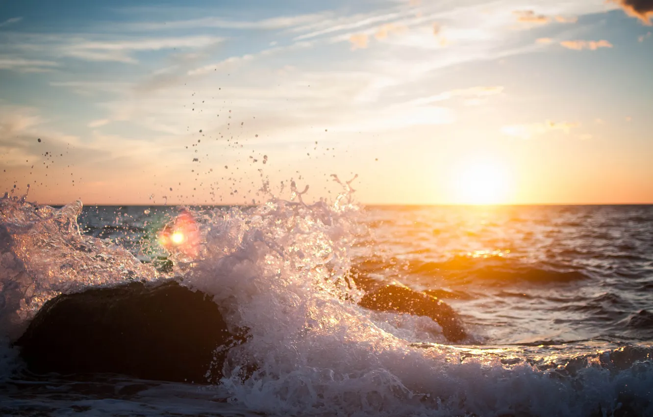 Photo wallpaper sea, water, the ocean, shore