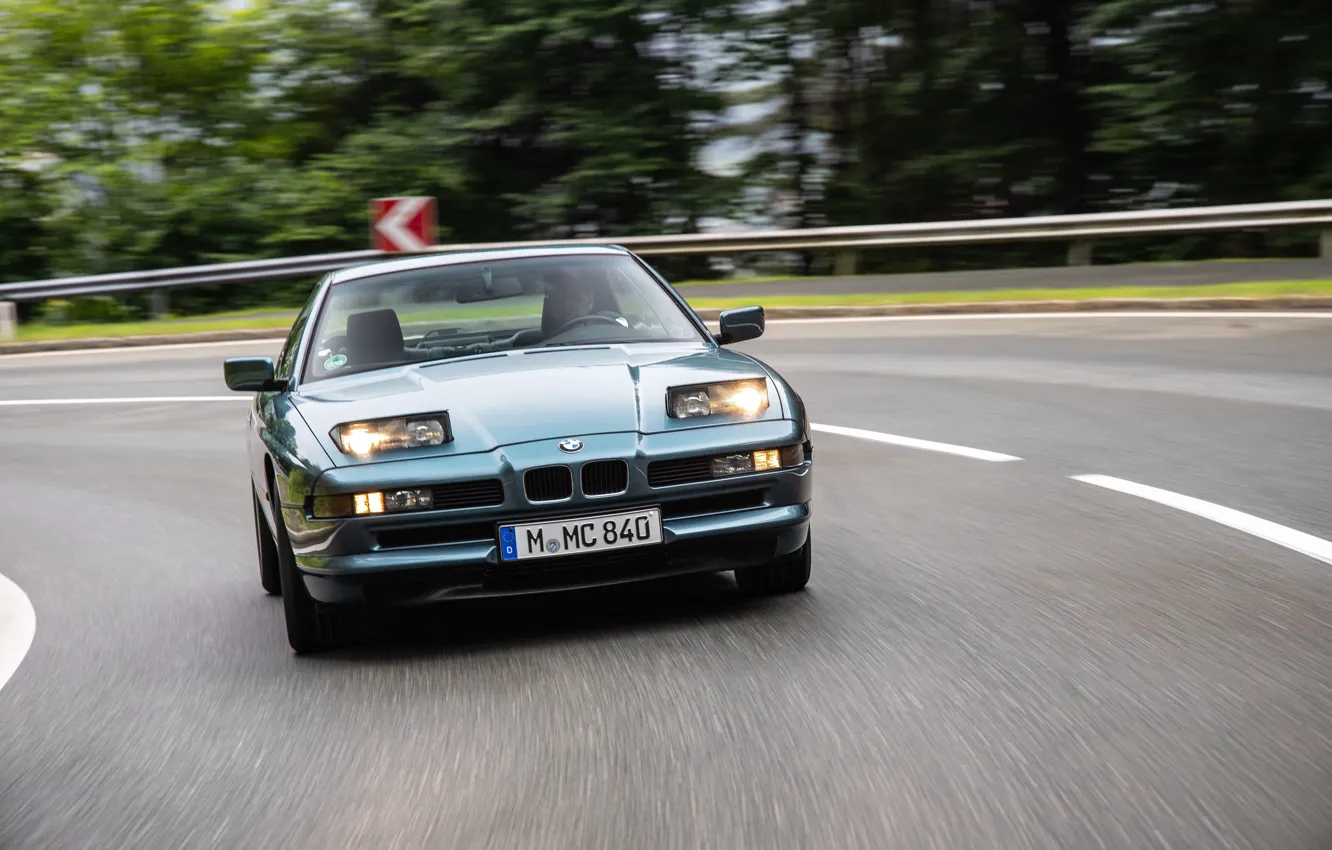 Photo wallpaper car, BMW, E31, drive, motion, 8 Series, BMW 840 Ci M60 MT