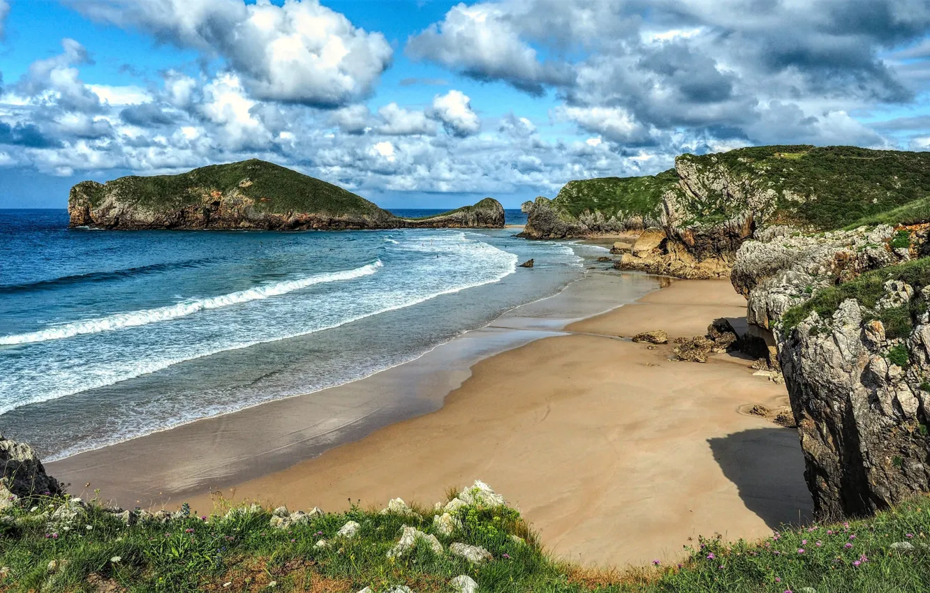 Photo wallpaper sea, coast, Spain, Asturias