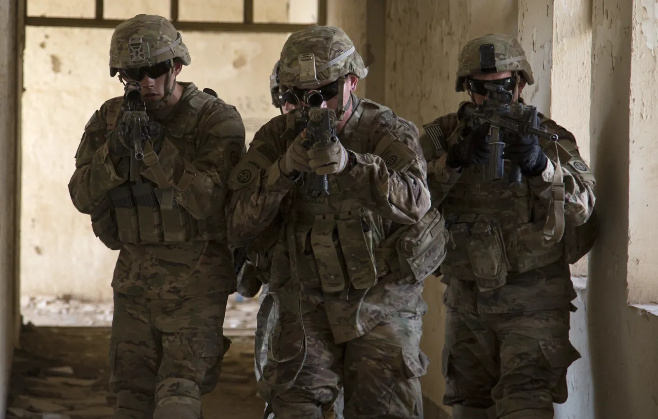 Photo wallpaper weapons, soldiers, United States Army