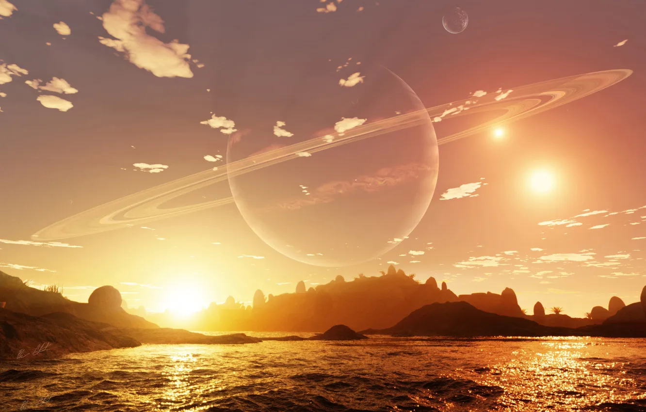 Photo wallpaper sea, planet, Alien Shores