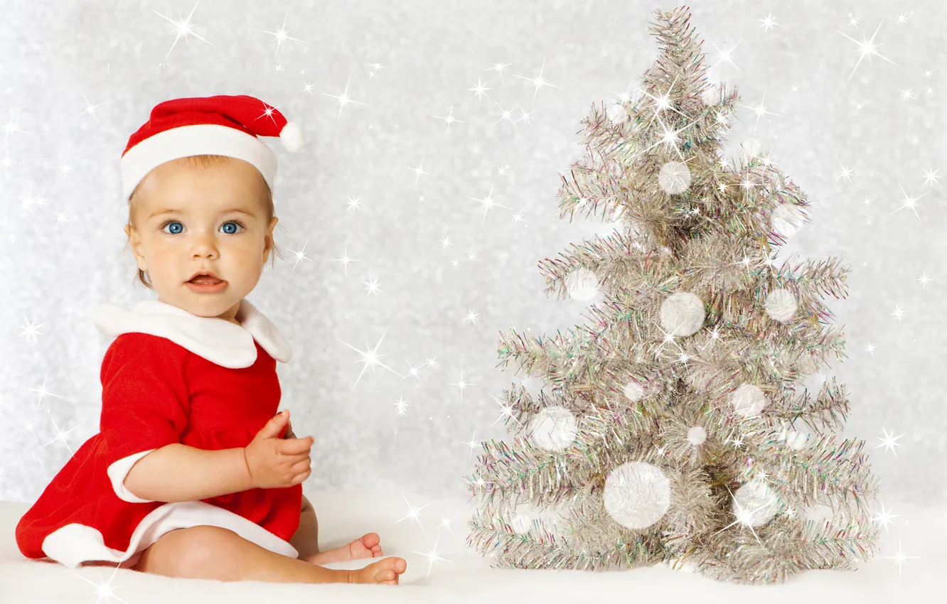 Photo wallpaper children, childhood, new year, Christmas, Christmas, custom, New Year, child