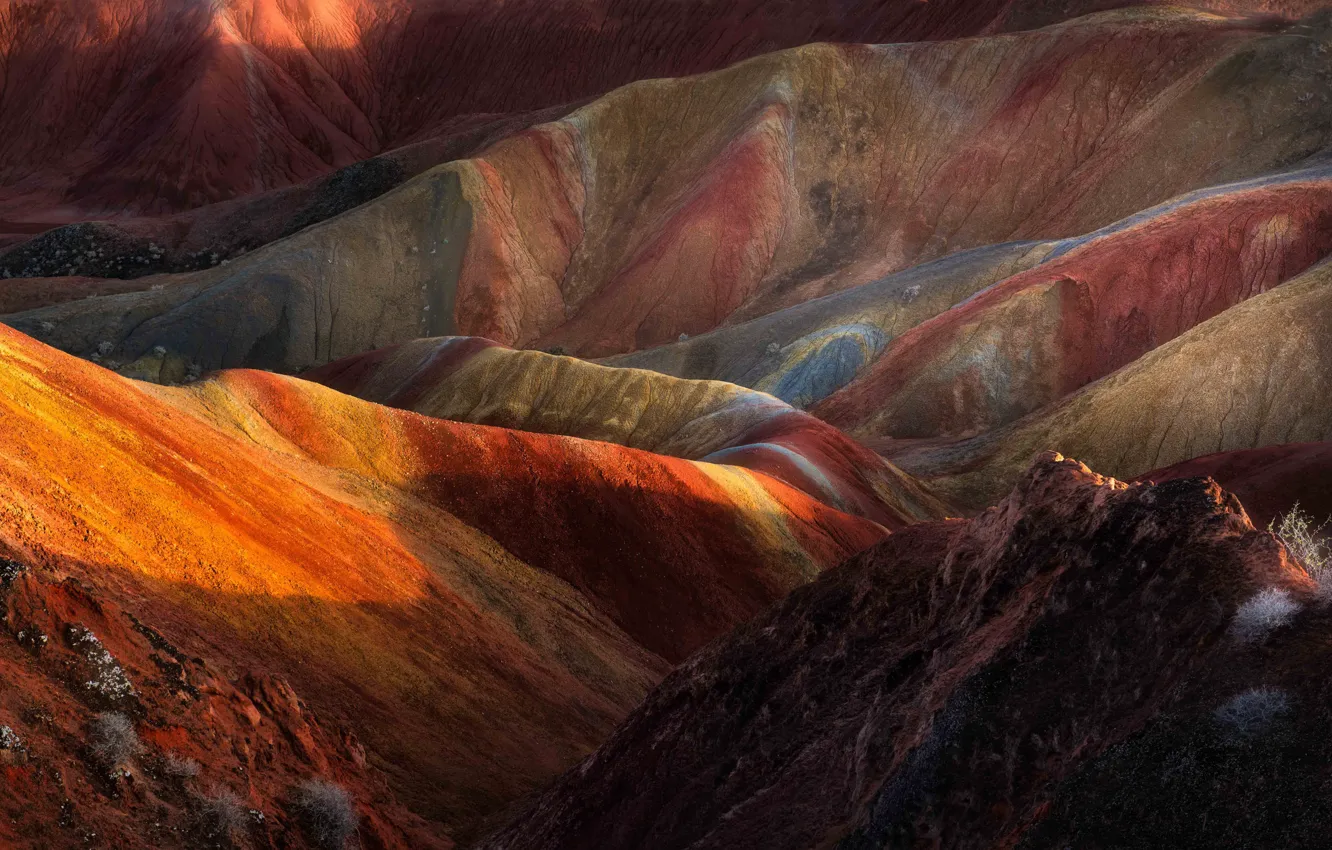 Photo wallpaper mountains, China, color, China, breed
