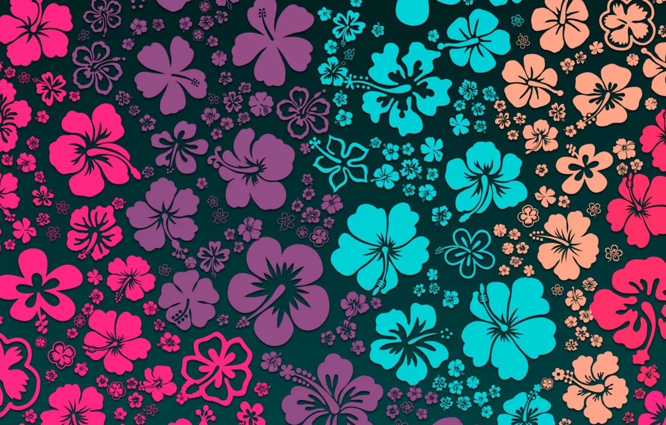Photo wallpaper flowers, background, flowers, color