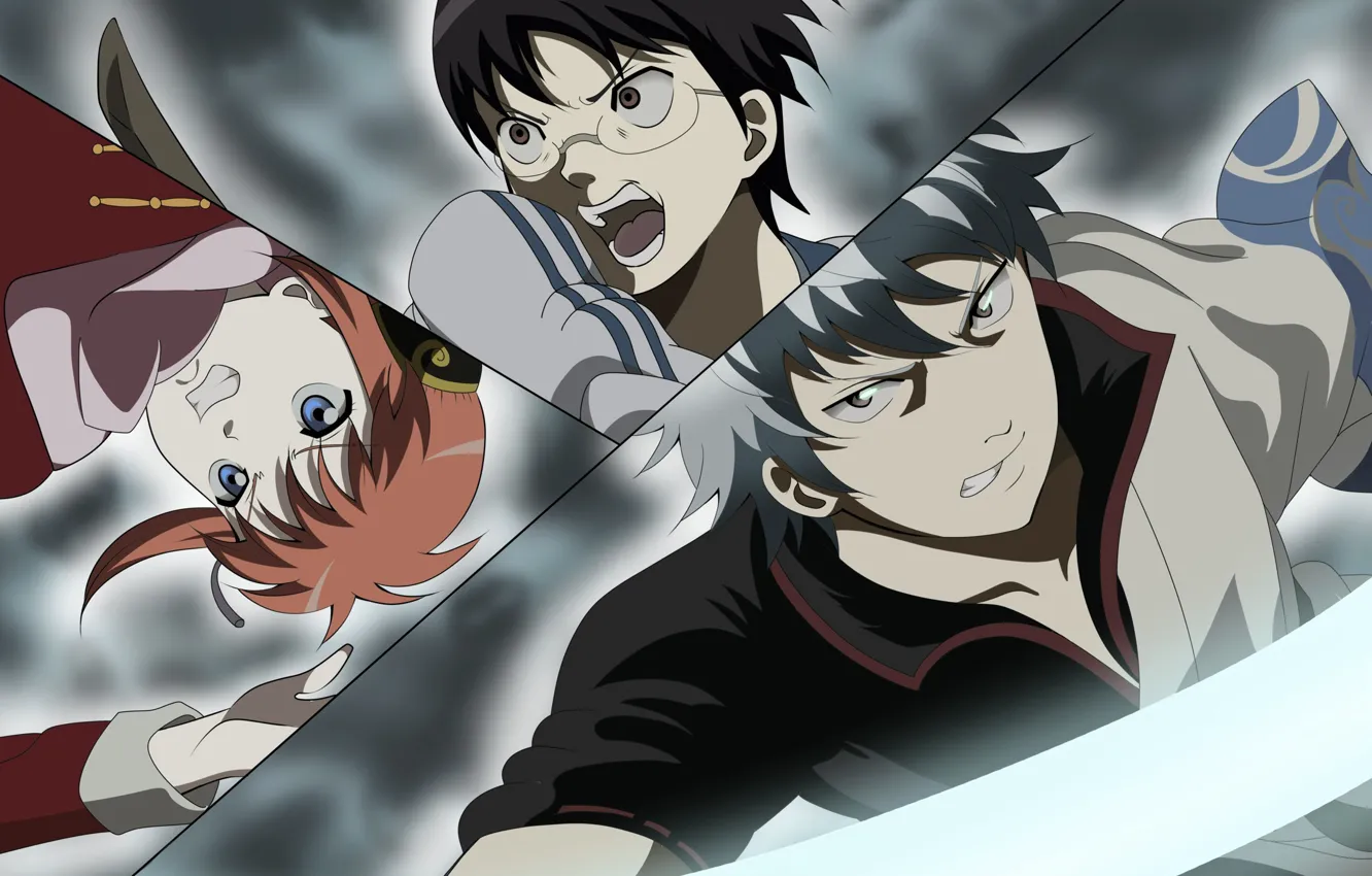 Photo wallpaper collage, characters, gintama