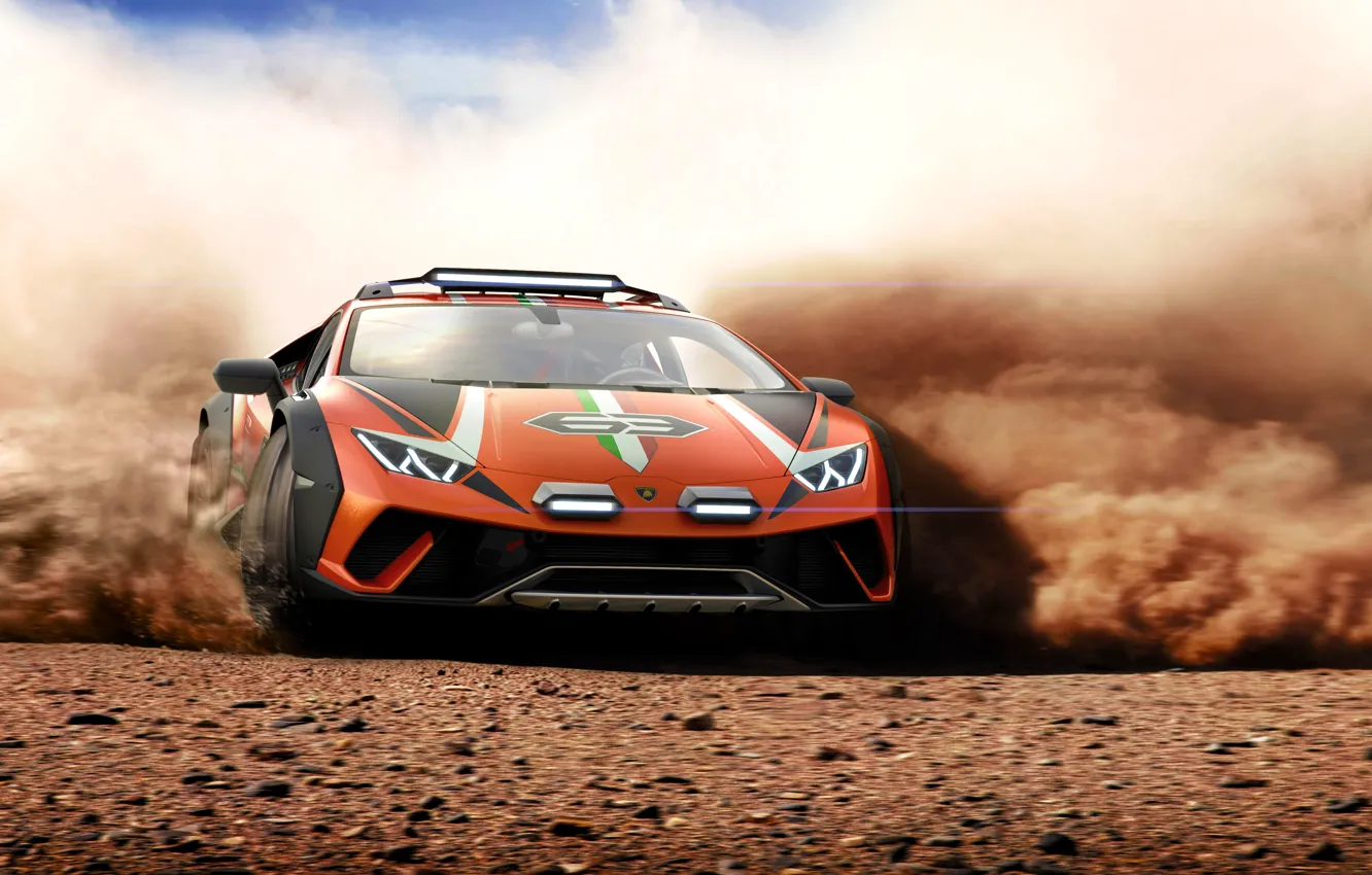 Photo wallpaper Lamborghini, concept, sports car, Huracan, Dirt