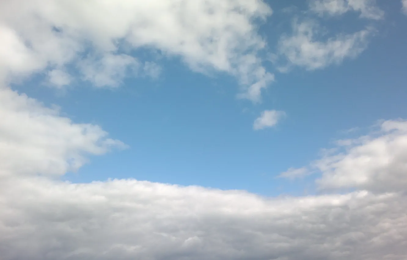 Photo wallpaper the sky, clouds, blue