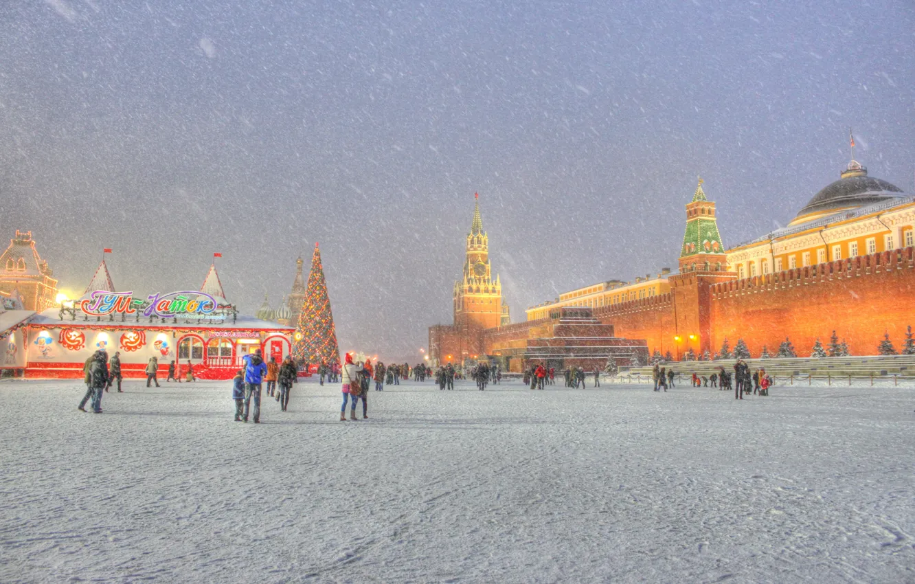 Photo wallpaper new year, Moscow, new year, red square
