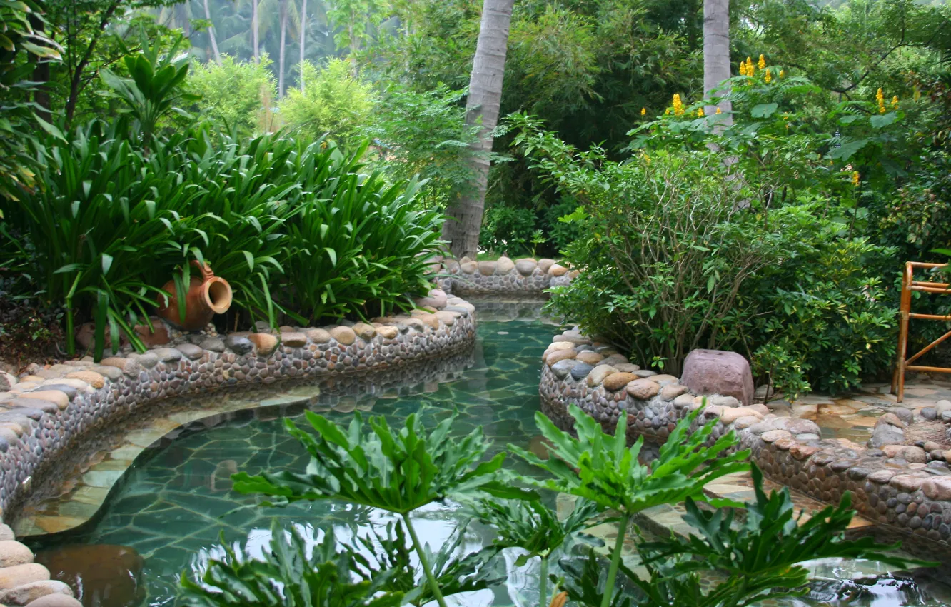 Photo wallpaper greens, landscape, nature, stay, China, journey, source, ostravian