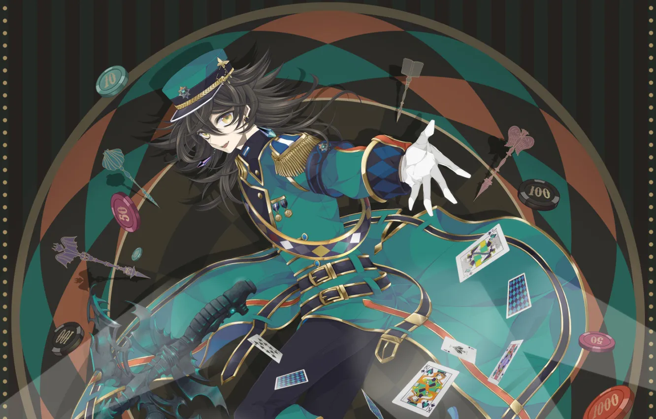 Photo wallpaper chips, form, guy, Darts