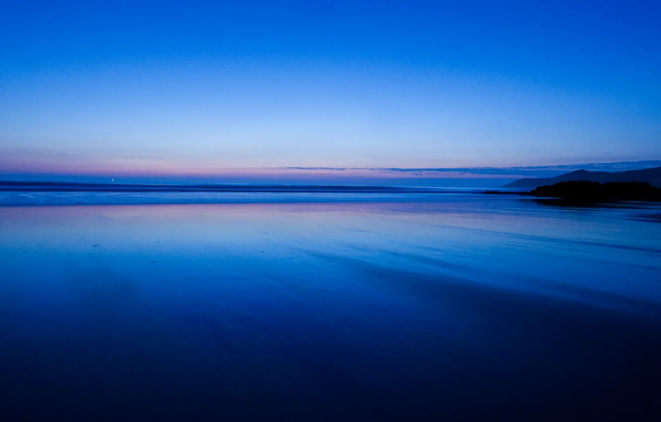Photo wallpaper beach, sky, sea, night, sand