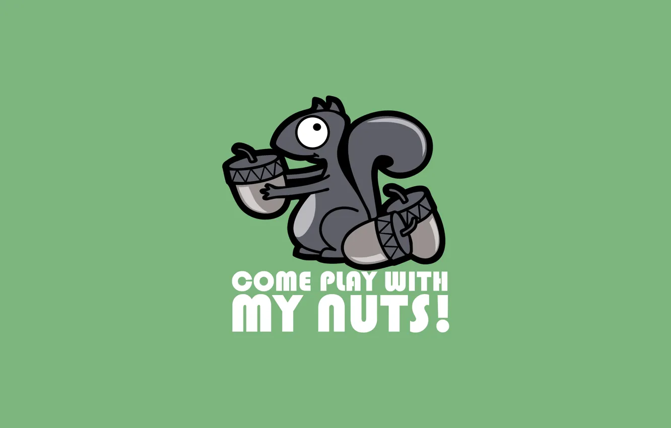 Photo wallpaper the inscription, protein, play, nuts, with, wall-e-ps, come, nuts