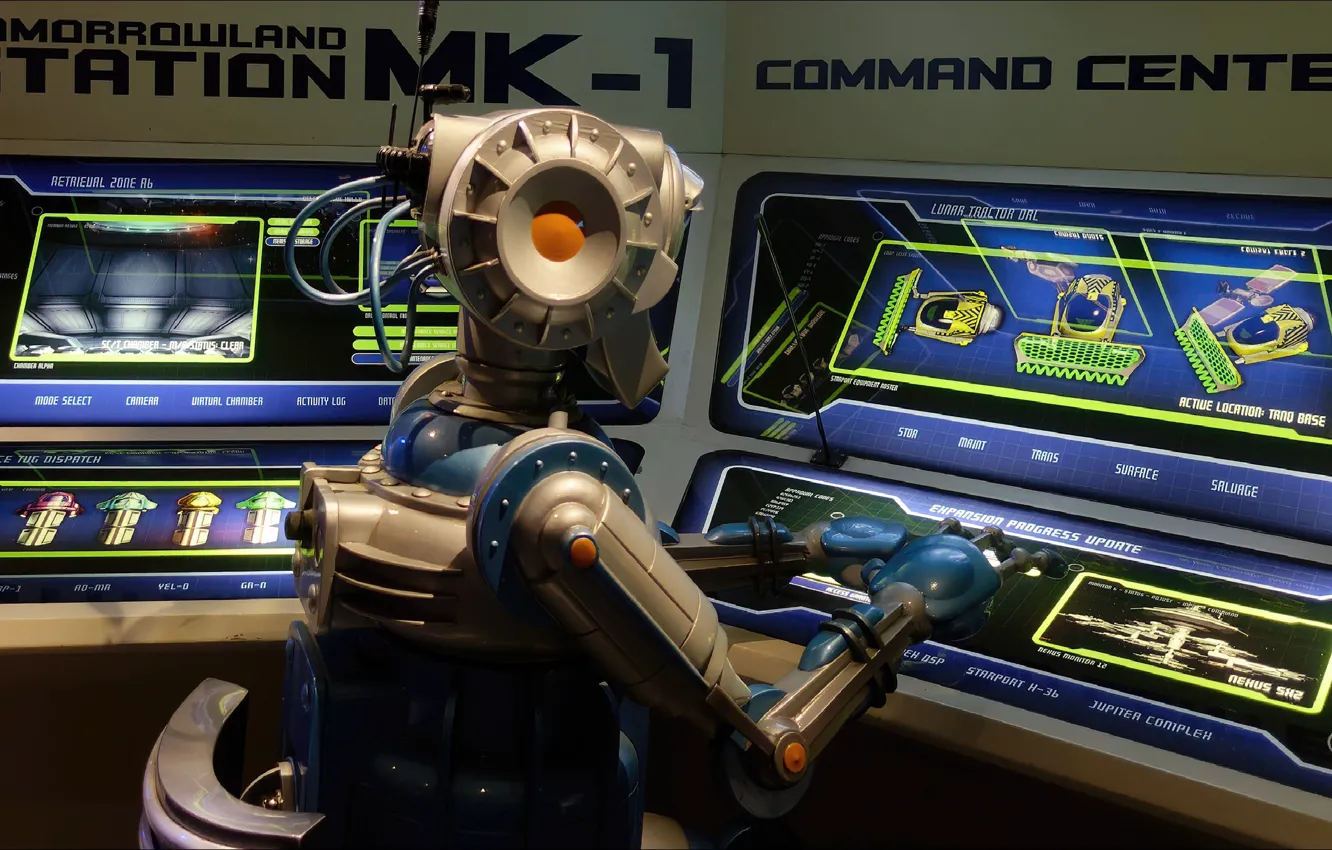 Photo wallpaper space, robot, space, control, robot, fantastic, interior, other