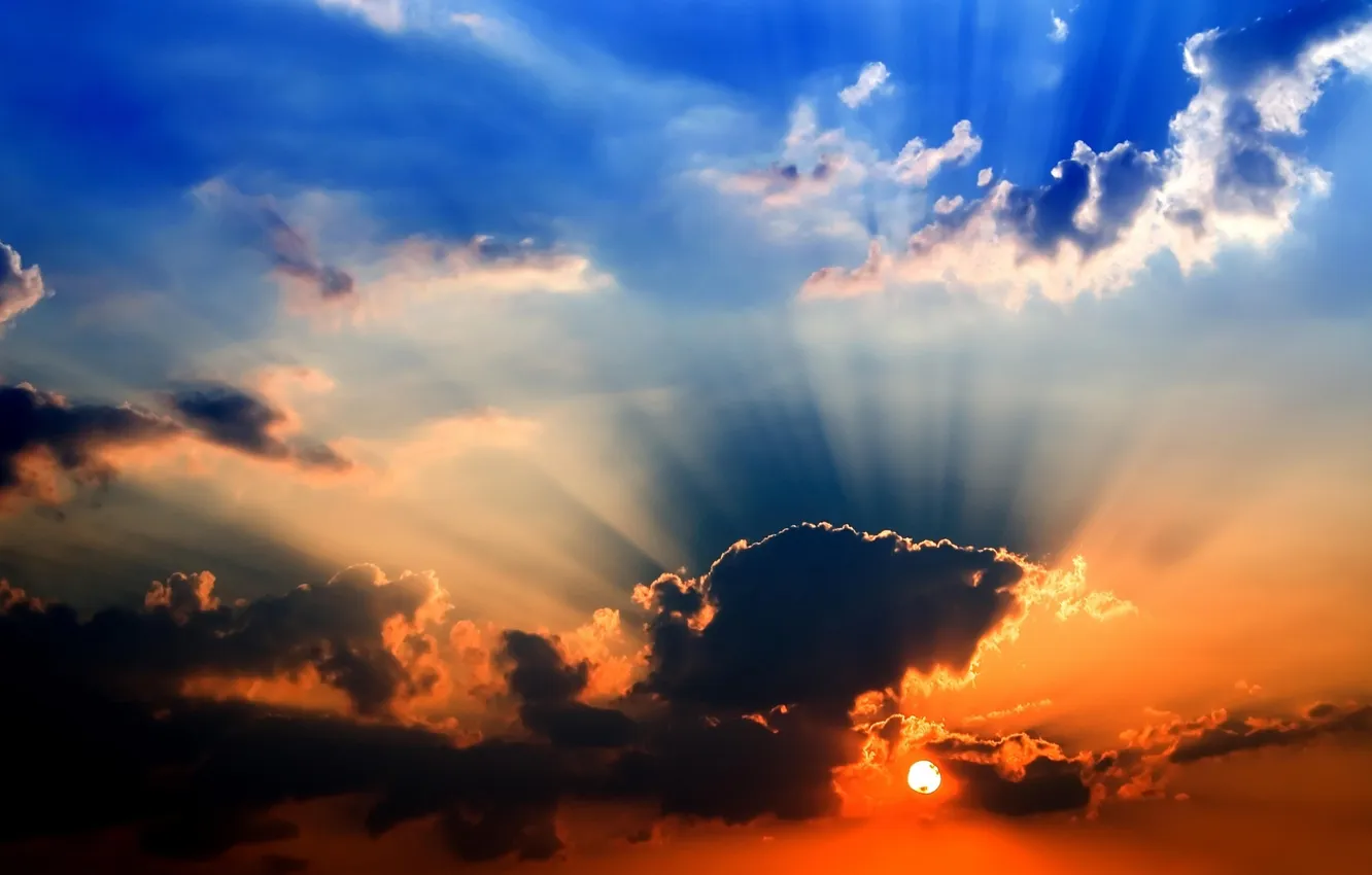 Photo wallpaper the sky, landscape, sunset, Wallpaper, picture