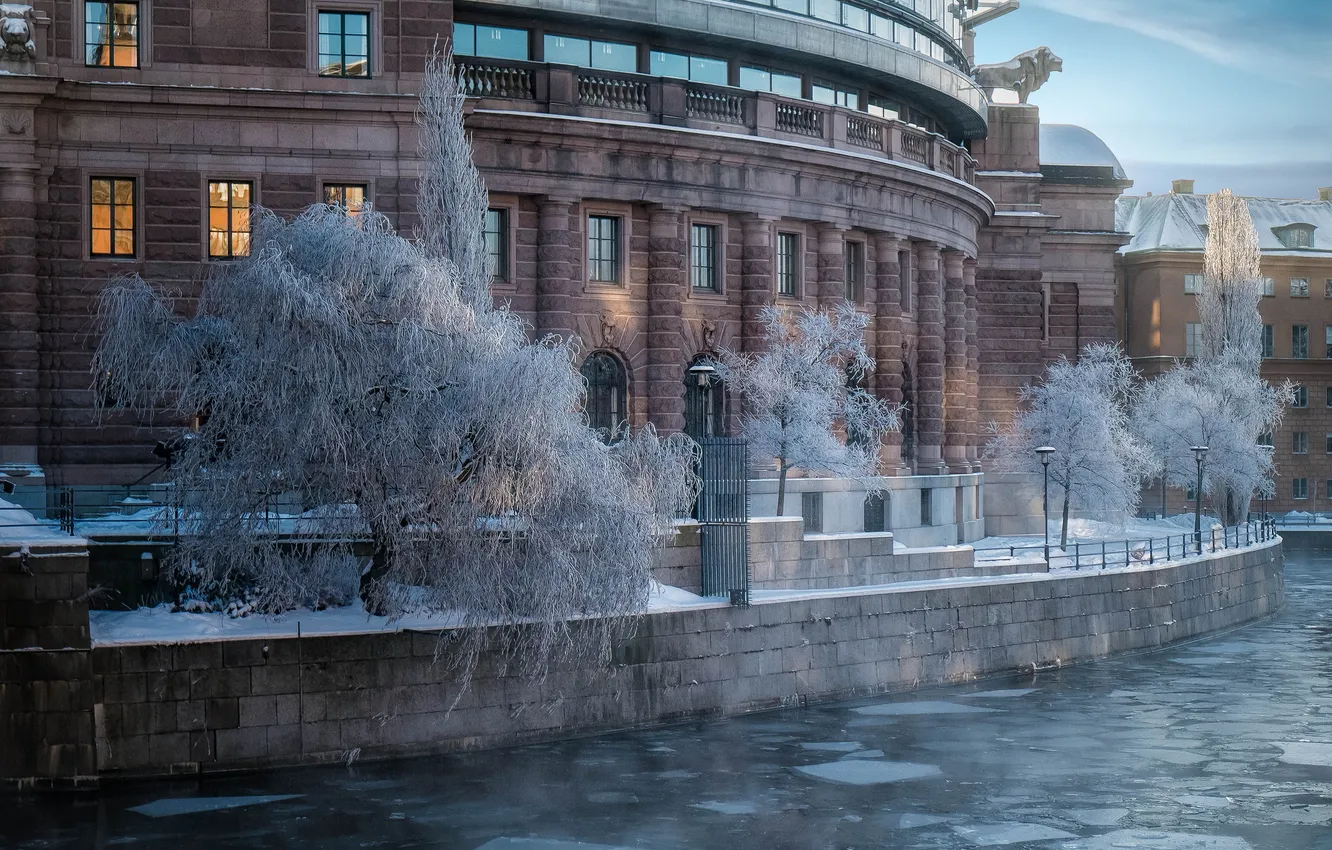 Photo wallpaper building, Stockholm, Sweden, Parliament