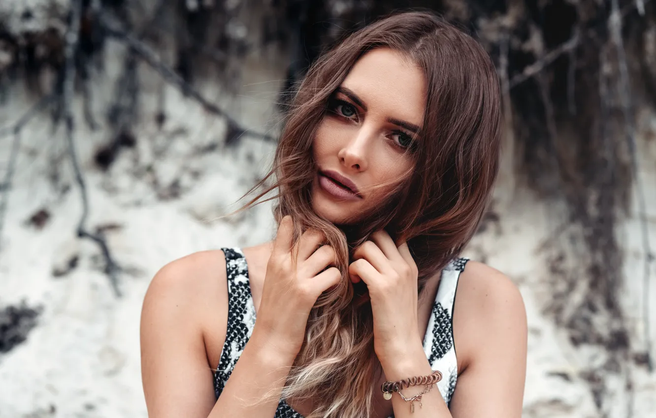 Photo wallpaper girl, George Adcock, Anna Zueva