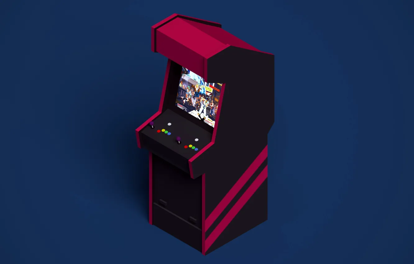 Photo wallpaper button, fight, joystick, fighting game, screen, slot machine
