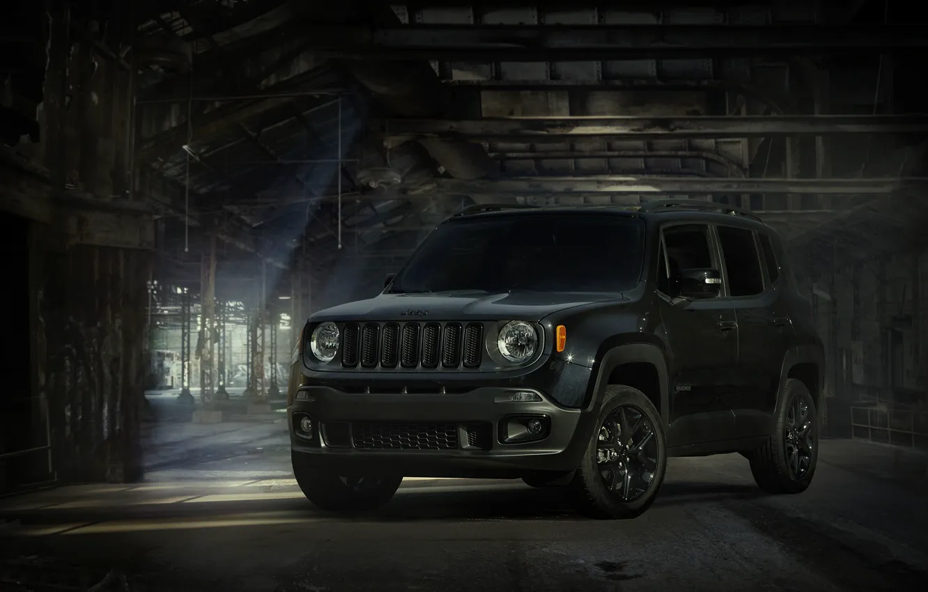 Photo wallpaper light, the barn, Jeep, Renegade