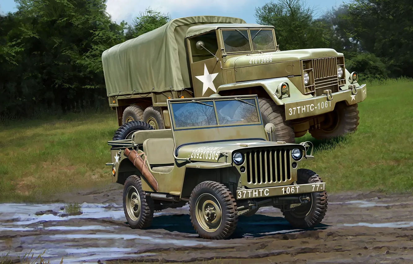 Photo wallpaper jeep, truck, Off Road Vehicle, M34 Tactical Truck