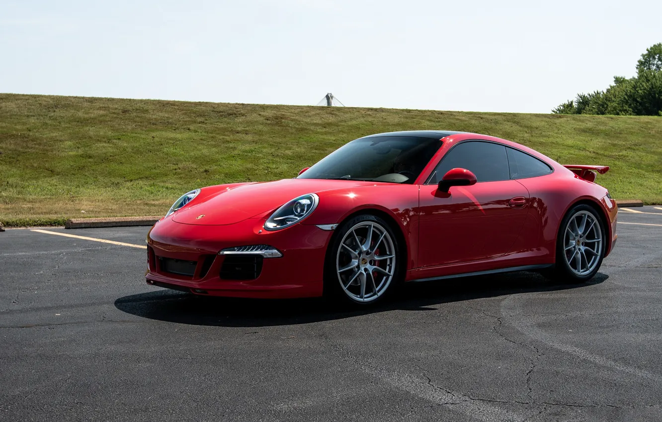 Photo wallpaper 911, Porsche, red