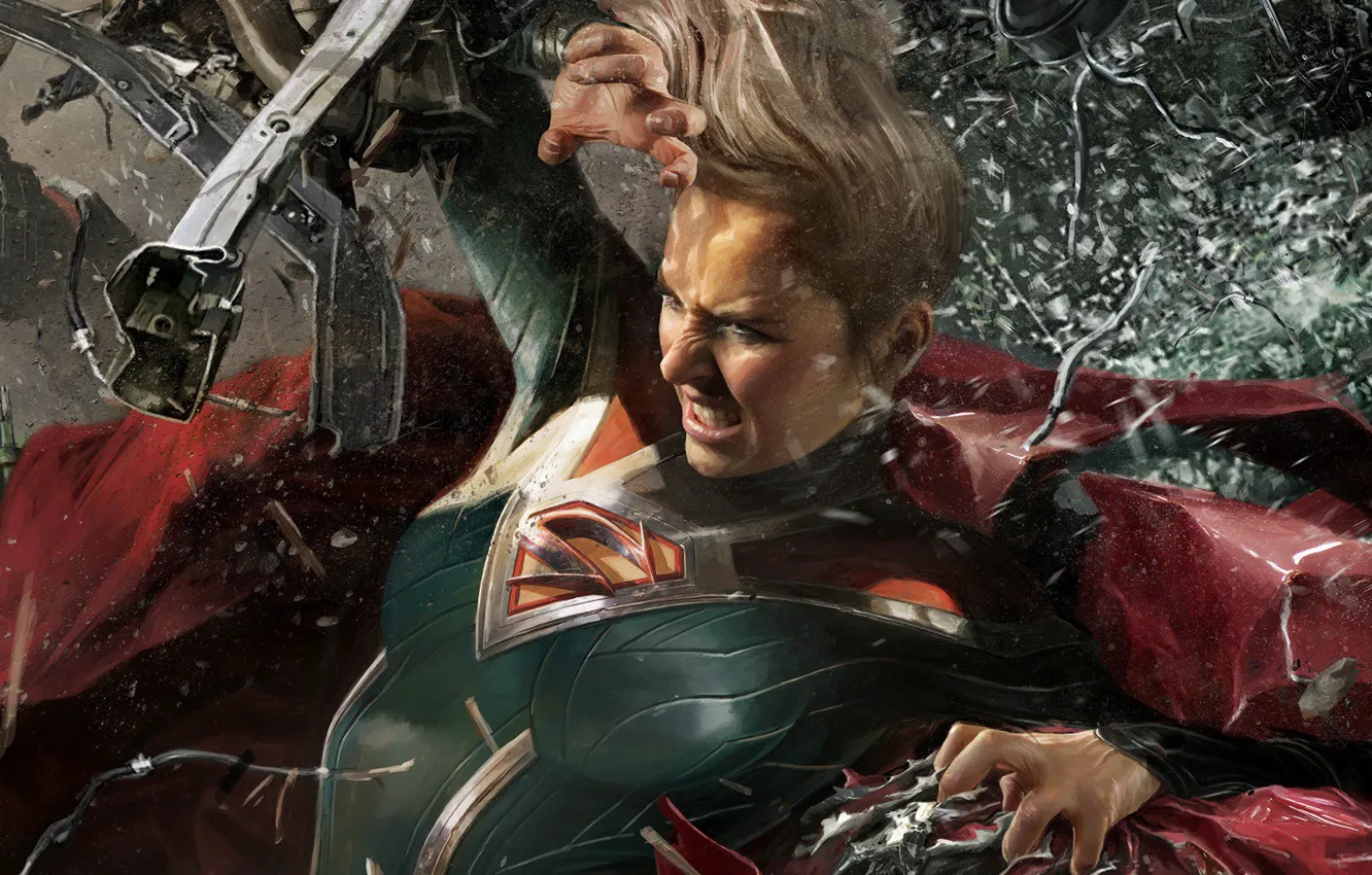 Photo wallpaper Supergirl, Kara Zor-El, NetherRealm Studios, Kara Danvers, Injustice 2