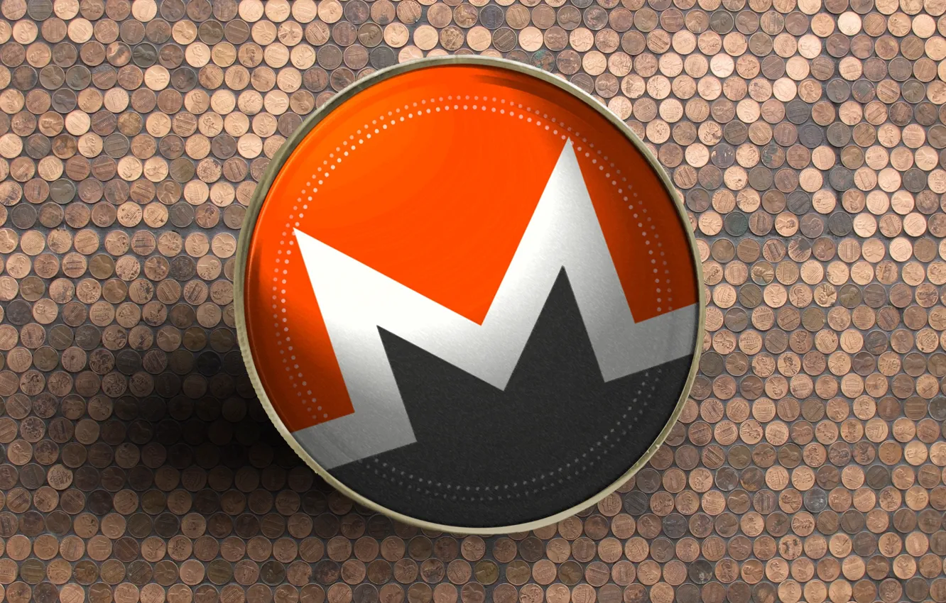 Photo wallpaper logo, currency, coin, Monero, monero, xmr