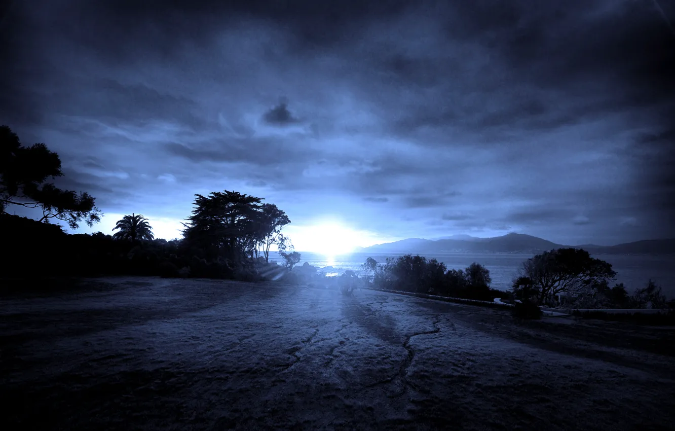 Photo wallpaper landscape, view, the evening