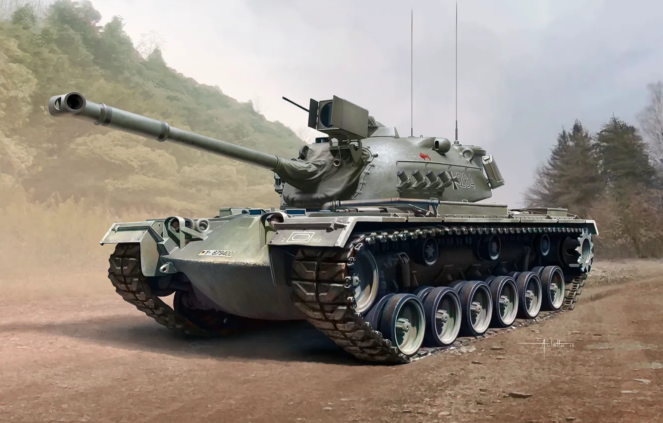 Photo wallpaper tank, medium tank, The Bundeswehr, Patton III, М48 Patton, M48