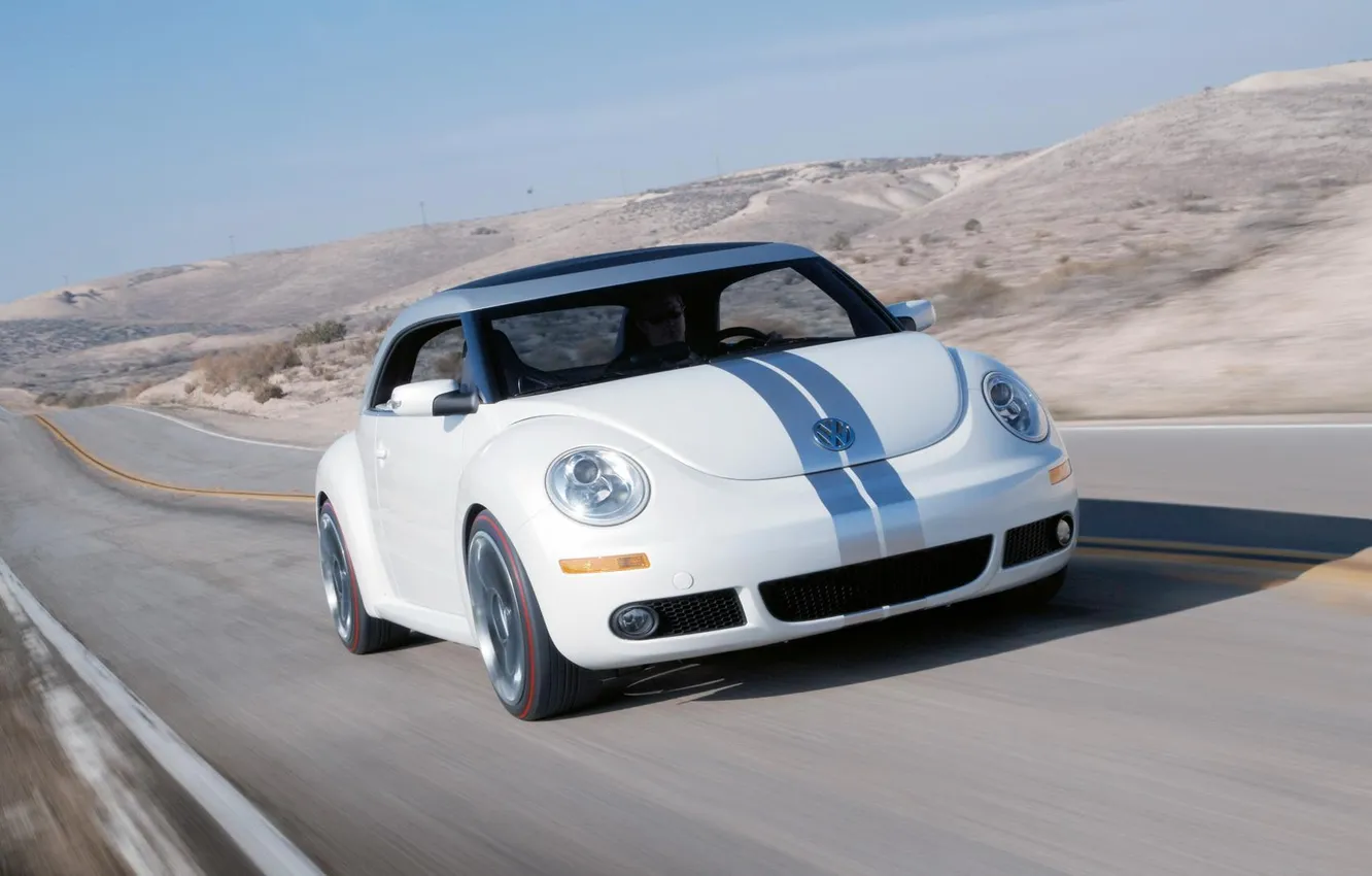 Photo wallpaper road, car, Volkswagen, Concept Car, Volksvagen, New Beetle, Ragester