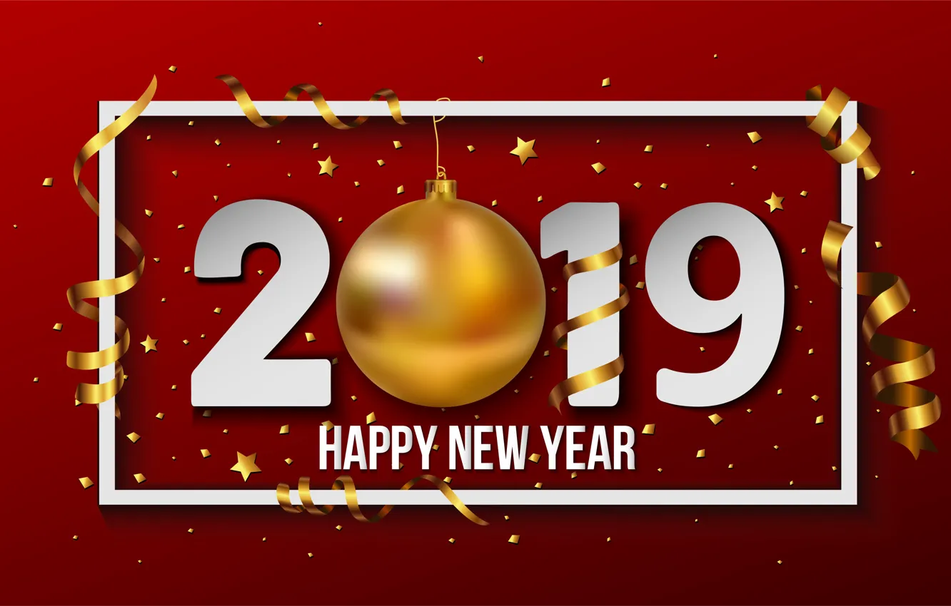 Photo wallpaper background, gold, new year, figures, golden, New Year, Happy, 2019