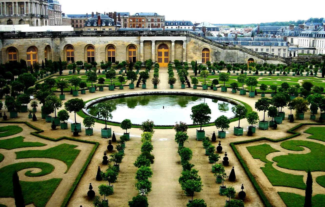 Photo wallpaper France, building, garden, architecture, Versailles