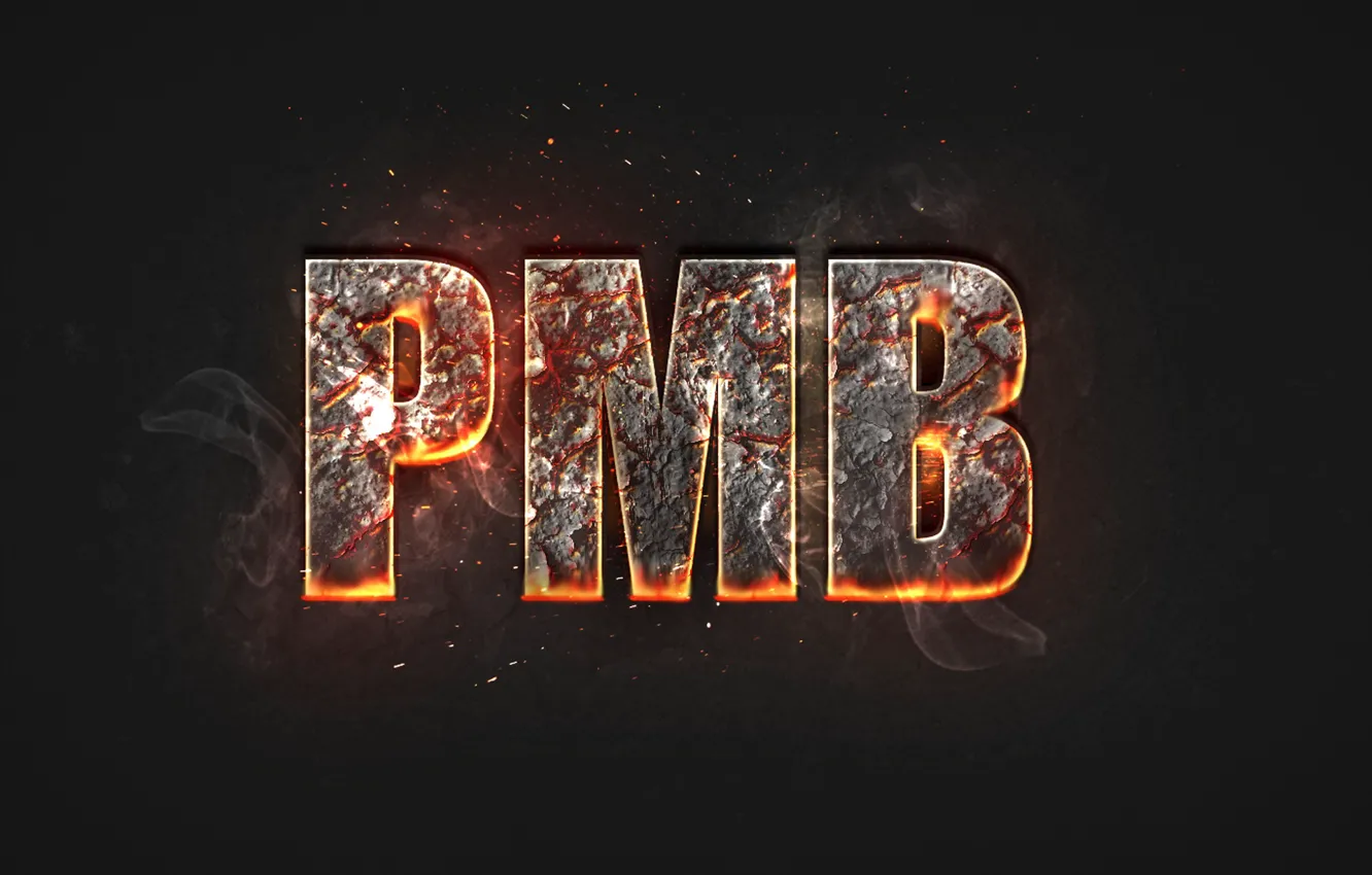 Photo wallpaper cracked, fire, smoke, logo, heat, sparks, clan cs, performs much better