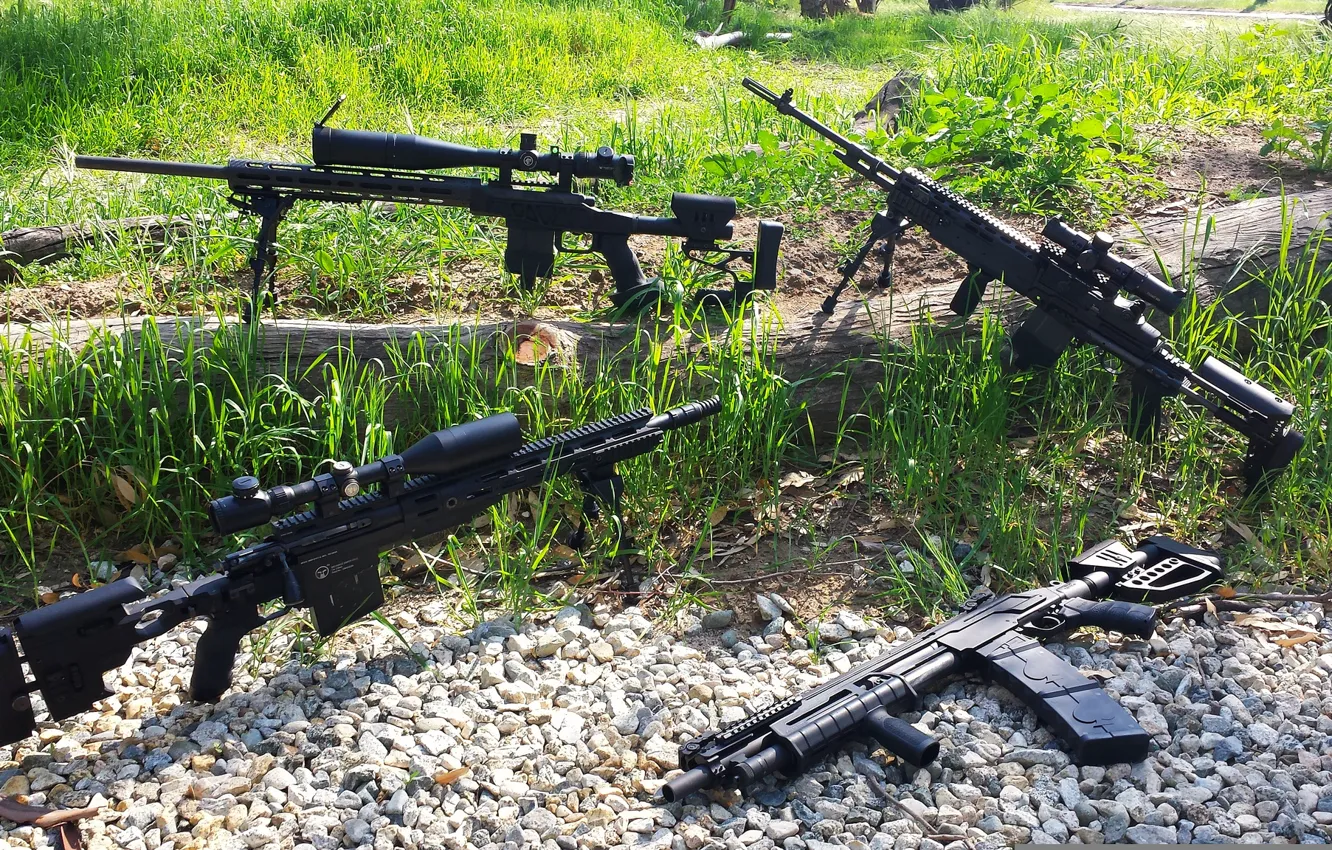 Photo wallpaper weapons, M1A, Mossberg 500, Rem 700, Savage MKII