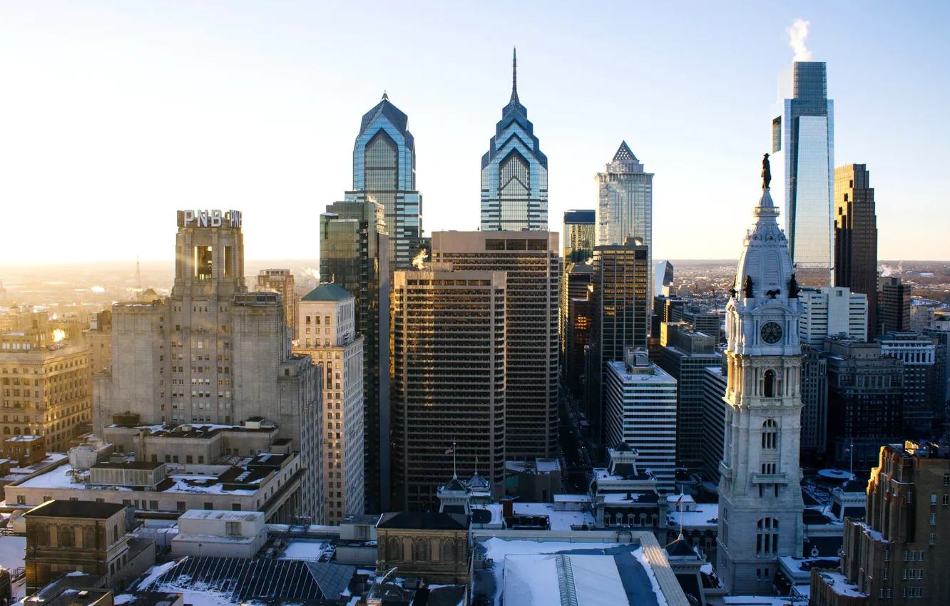 Photo wallpaper home, New York, skyscrapers, panorama, USA