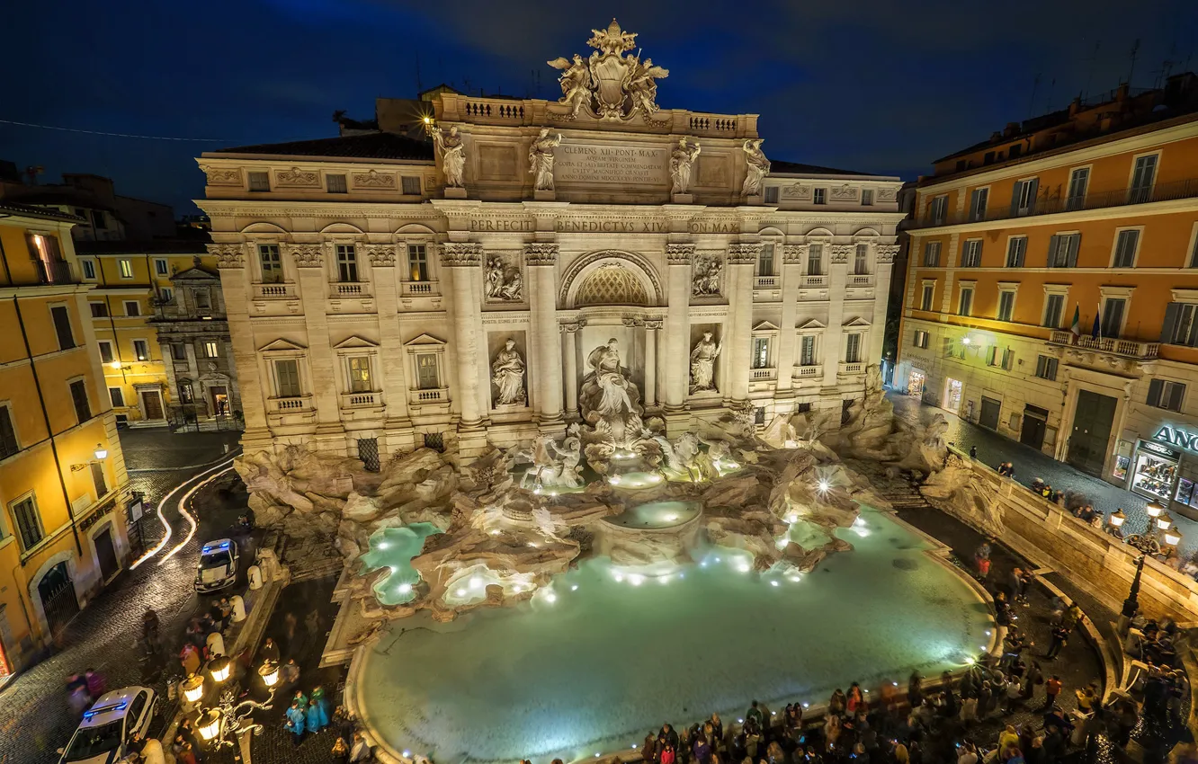 Photo wallpaper Rome, Italy, the Trevi fountain
