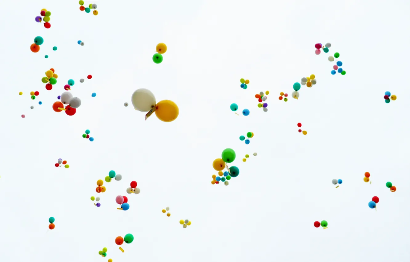 Photo wallpaper letter, background, balls