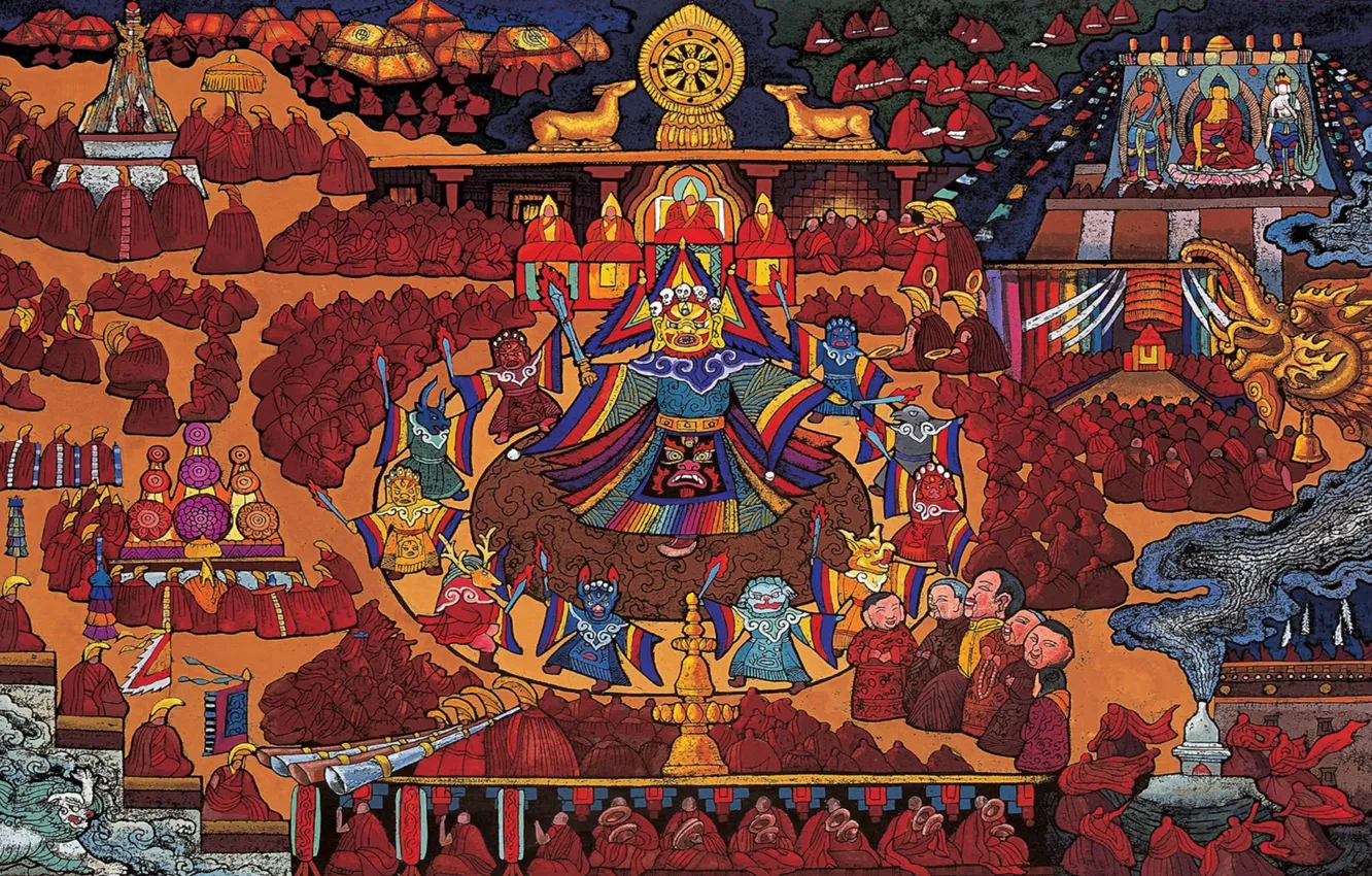Photo wallpaper movement, people, God, image, legend, religion, icon, Tibet