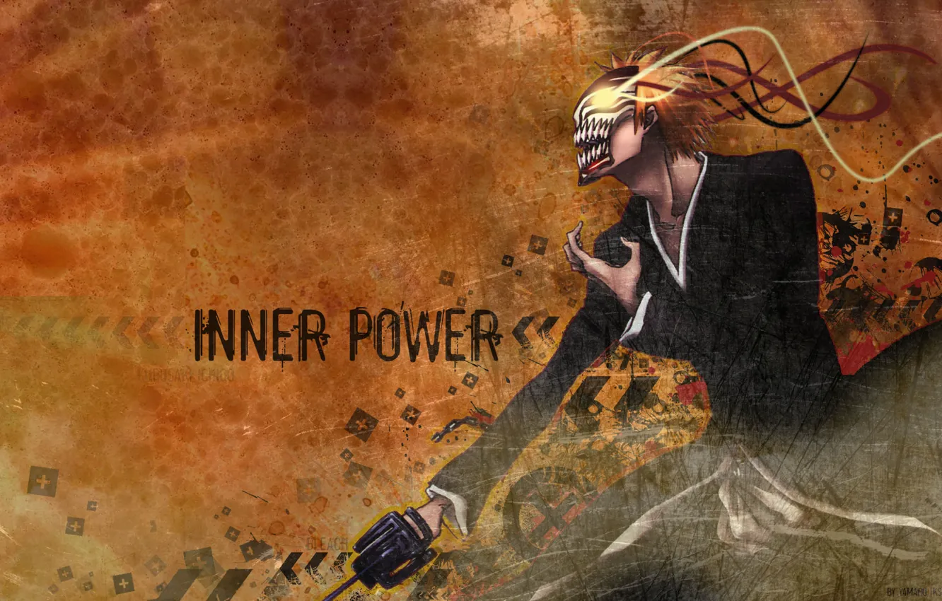 Photo wallpaper power, anime, mask, bleach, Ichigo, empty