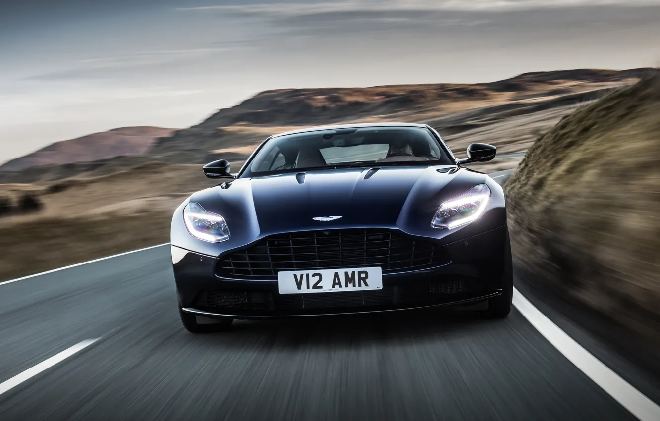 Photo wallpaper Aston Martin, front view, 2018, DB11, AMR