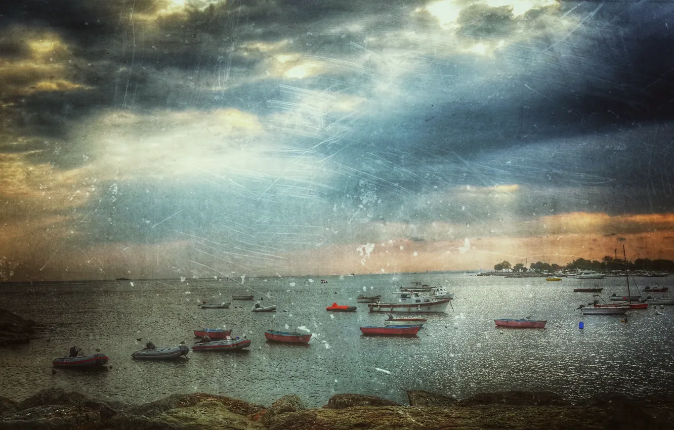 Photo wallpaper city, sea, coast, sunset, photographer, custom, Istanbul, Turkey