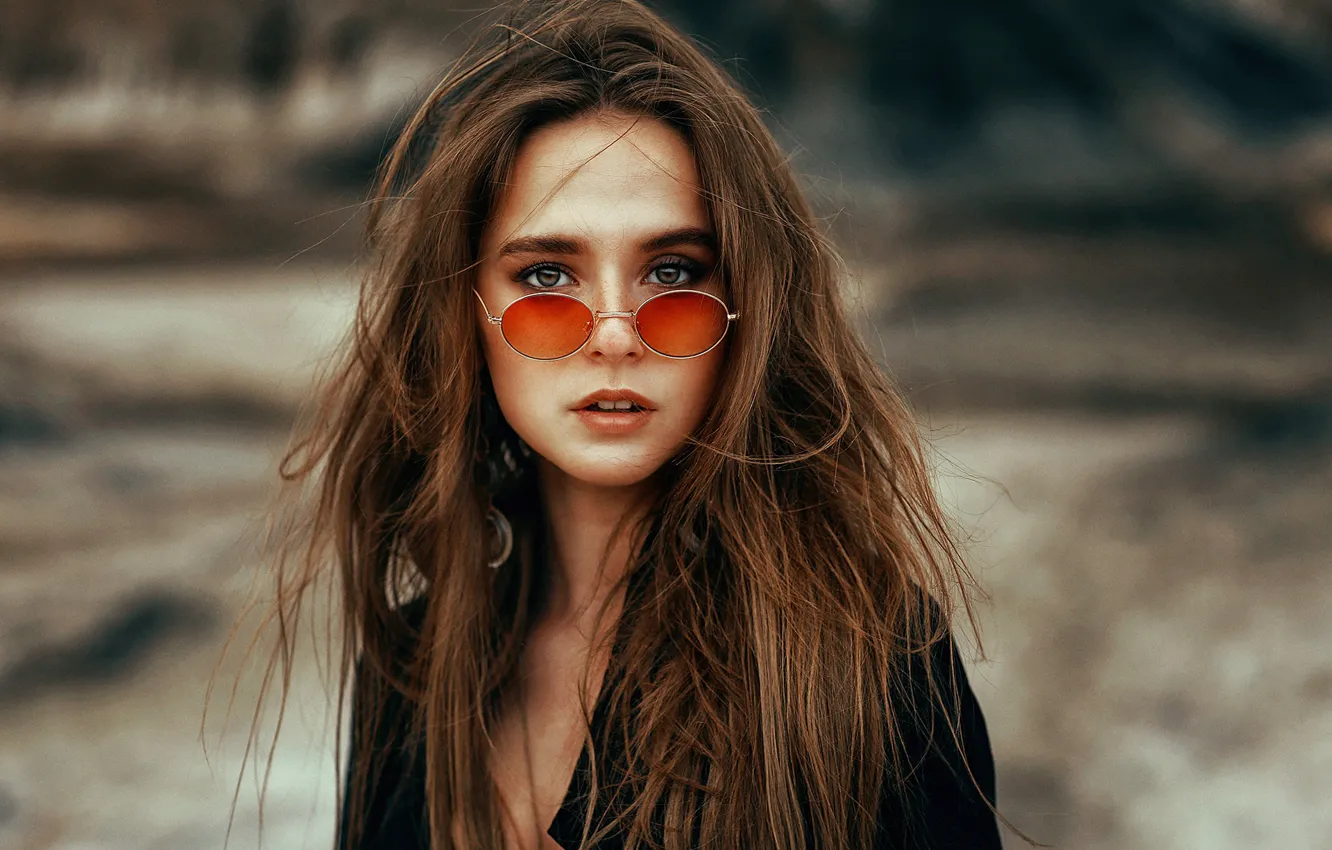 Photo wallpaper Girl, glasses, Elizabeth, Dmitry Arhar