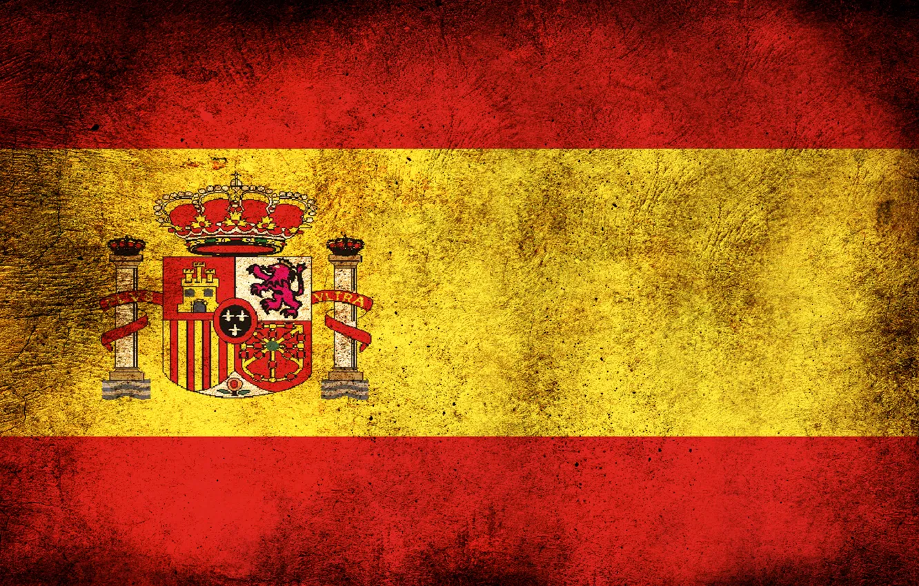 Photo wallpaper flag, dirt, Spain