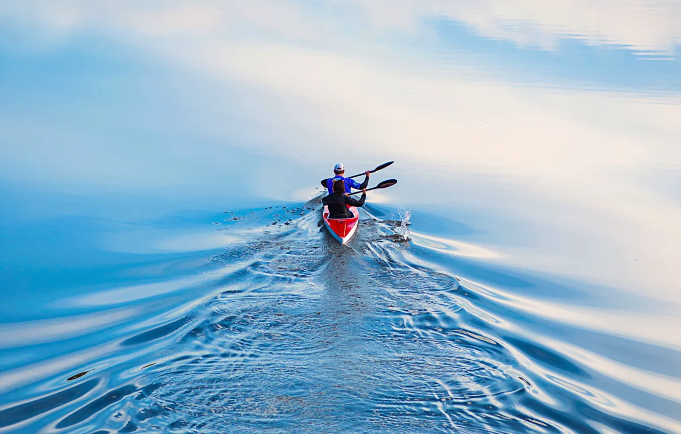 Photo wallpaper water, sport, rowing