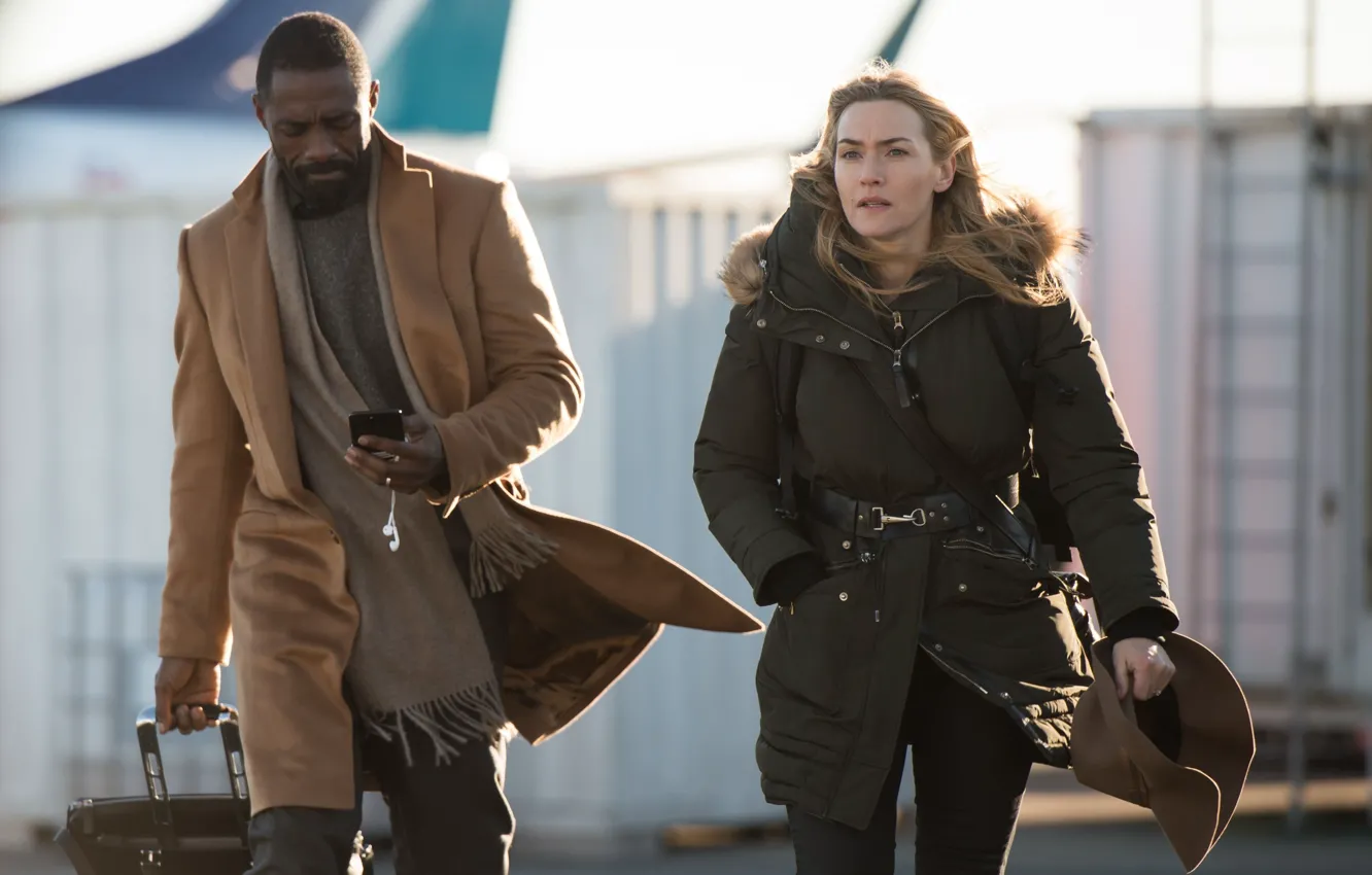 Photo wallpaper cinema, movie, film, Idris Elba, Kate Winslet, The Mountain Between Us