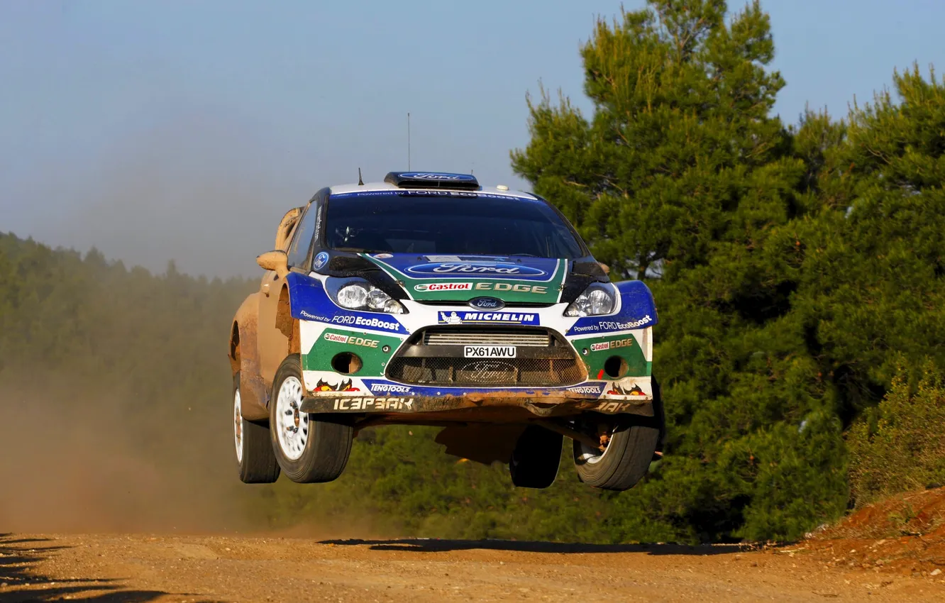 Photo wallpaper machine, race, sport, Ford, WRC, Rally, Fiesta, Fiesta