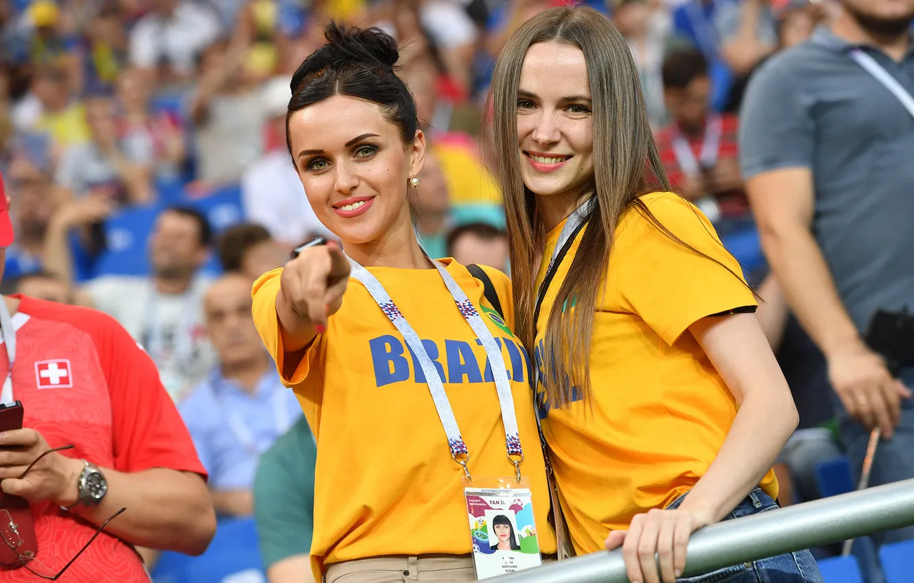Photo wallpaper girl, cheerleader, Brazil