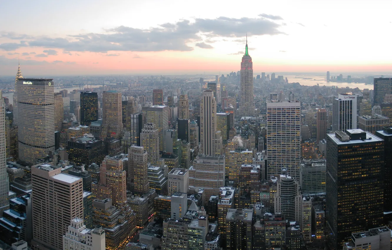 Photo wallpaper Wallpaper, new York, skyscrapers, new york, Manhattan, manhattan
